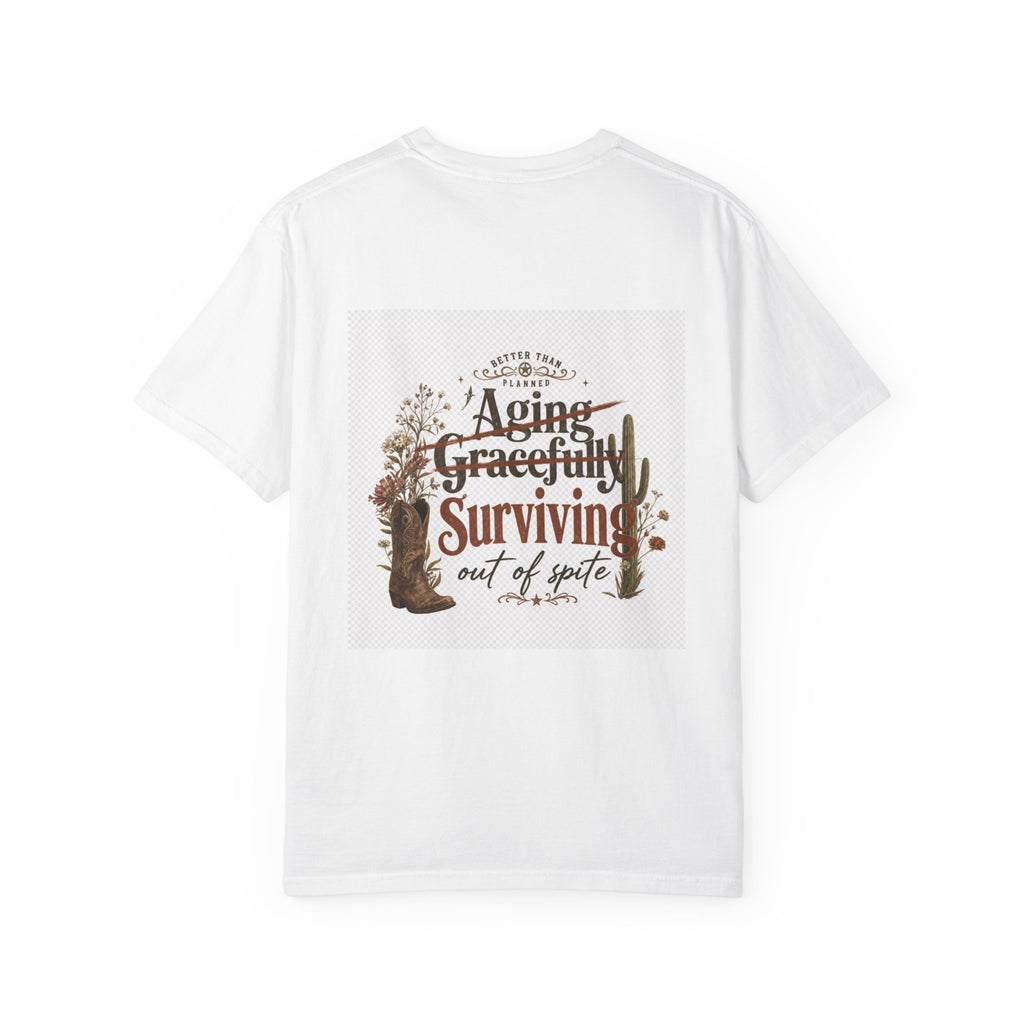Surviving out of spite tee | Western cactus boot design